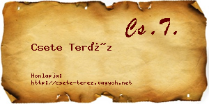 Csete Teréz névjegykártya